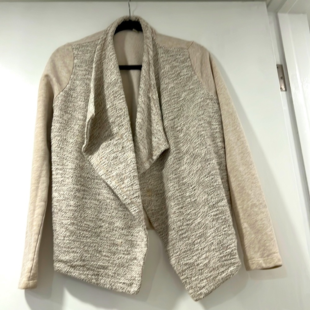 Ladies gold knit cardigan sweater